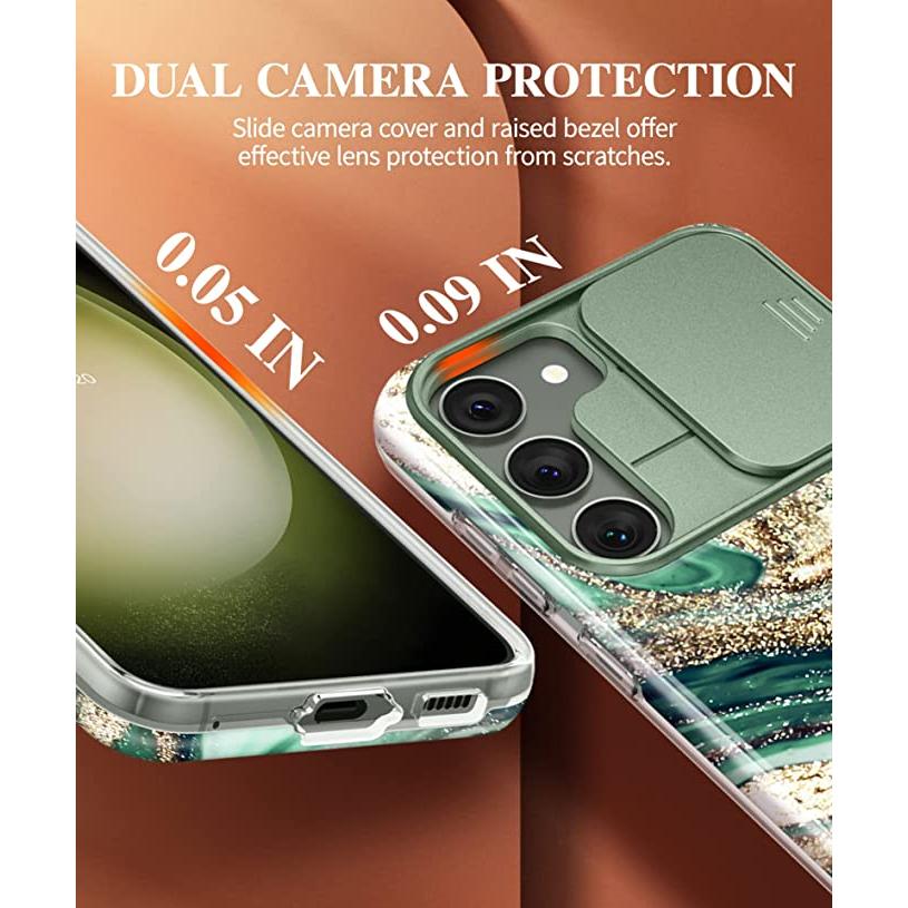 Galaxy S23 / S23Ultra ギャラクシー 背面ケース グリーン
