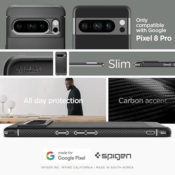 即納 Google Pixel 8 / 8Pro ケース マットブラック 米軍MIL規格 エアクッション ワイヤレス充電 グーグル ピクセル スマホケース 耐衝撃 軽量 カバー 送料無料｜smart-park｜02