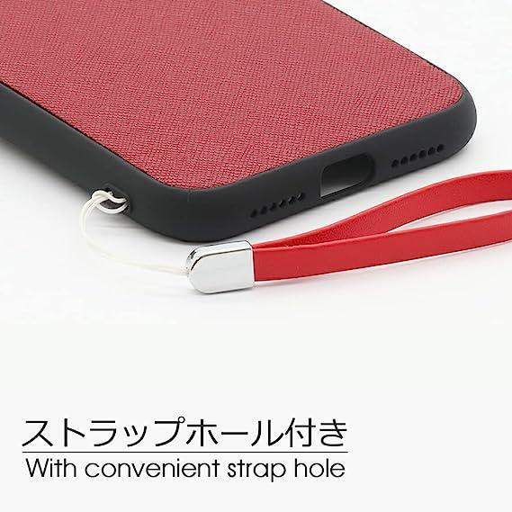 即納 ソニー エクスペリア スマホケース レッド フェイクレザー 薄型