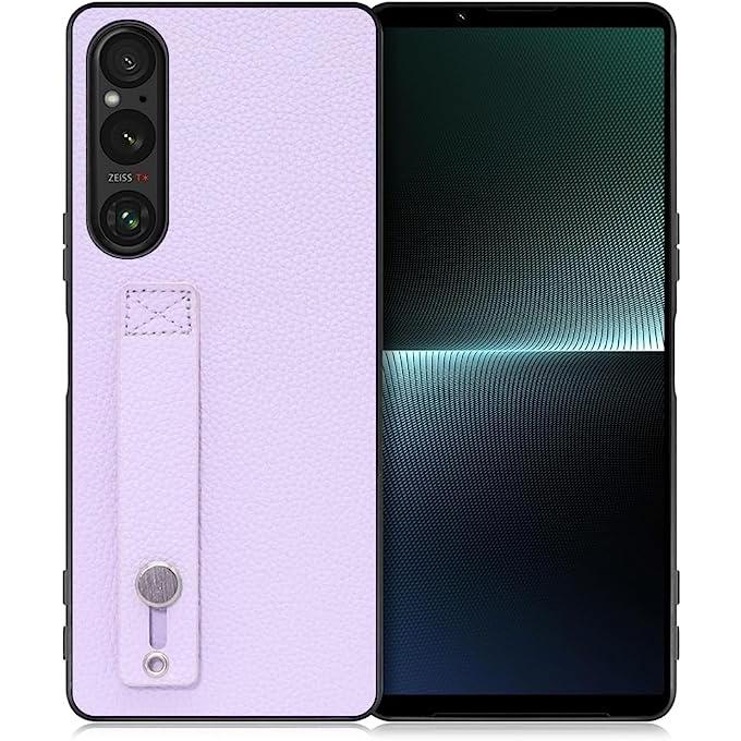 即納 ソニー エクスペリア スマホケース ラベンダー レザー ベルト付き