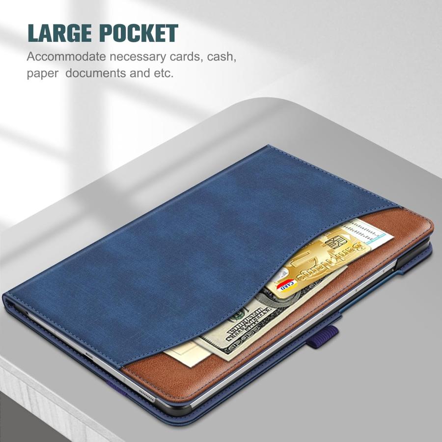 ギャラクシー タブレット Galaxy Tab 手帳型 ポケット付 耐衝撃 ペン