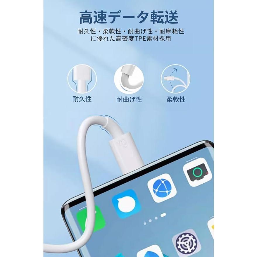 即納 iPhone15 充電ケーブル タイプC USB-C & ケーブル 全4種 / 2本
