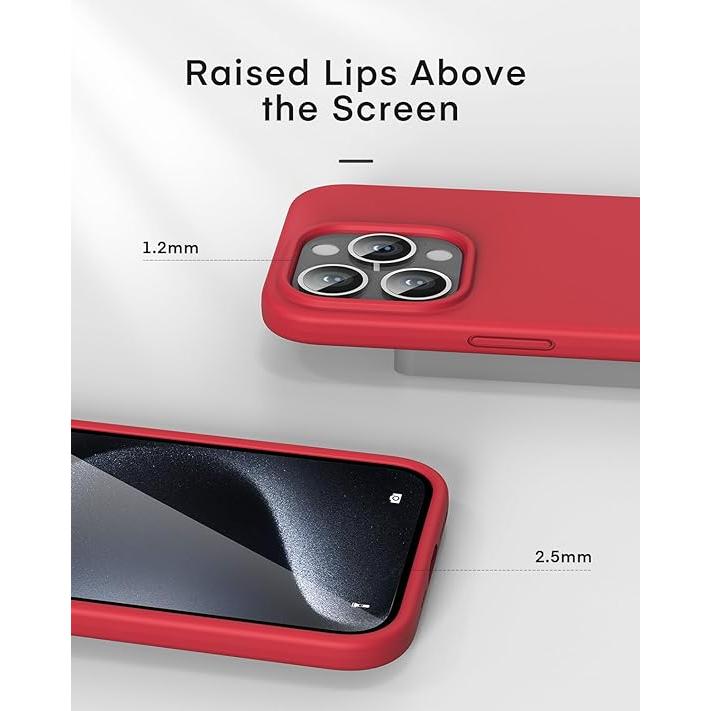 iPhone15 Pro ケース MagSafe対応 シリコン 耐衝撃 赤 iPhone15 Pro ケース MagSafe対応 シリコン 耐衝撃 赤 Amazon.co.jp