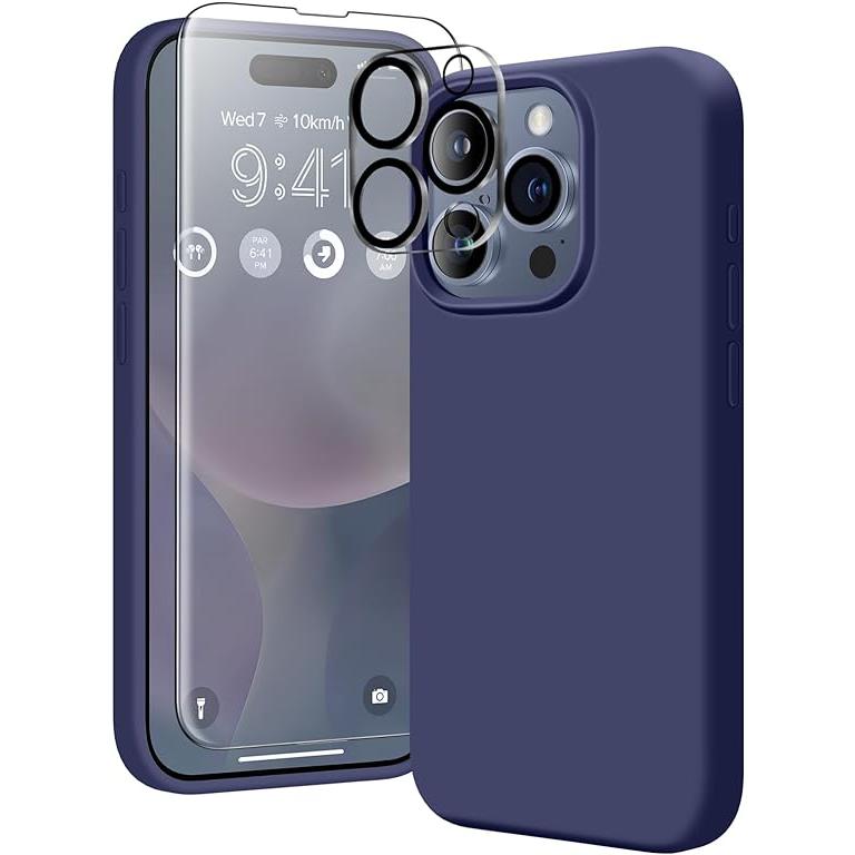 iPhone15シリーズ スクリーン カメラレンズ プロテクター シリコン