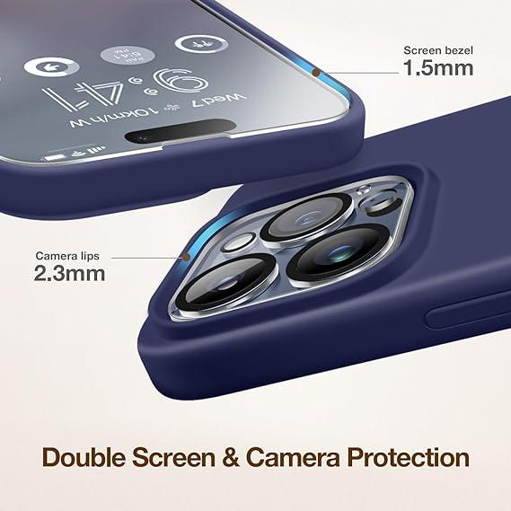 iPhone15 256GB ブルー カメラレンズカバー付き iPhone15シリーズ スクリーン カメラレンズ プロテクター シリコン