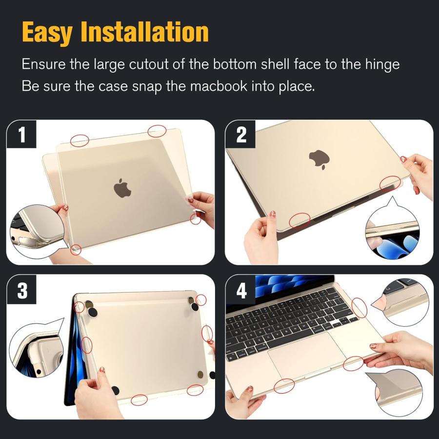 マックブック カバー スリム クリア マット シェル 全4色 MacBook Air