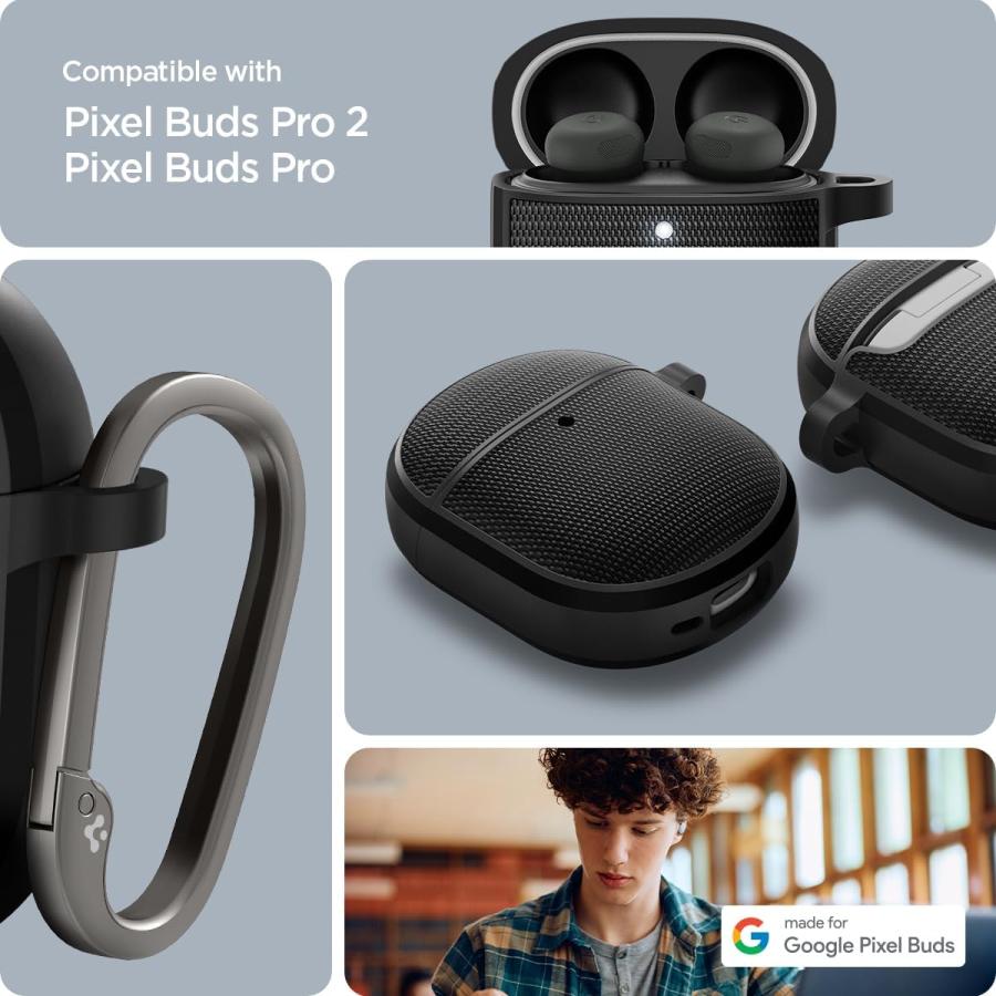 Pixel Buds Pro ブラック　ケース付き　Google グーグル ピクセル バッズ プロ ケース マットブラック ワイヤレス充電