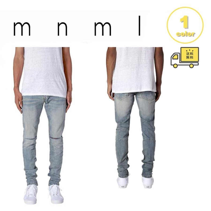mnml（ミニマル） デニムパンツ M6 Slim Denim 裾ジップ スリム デニム