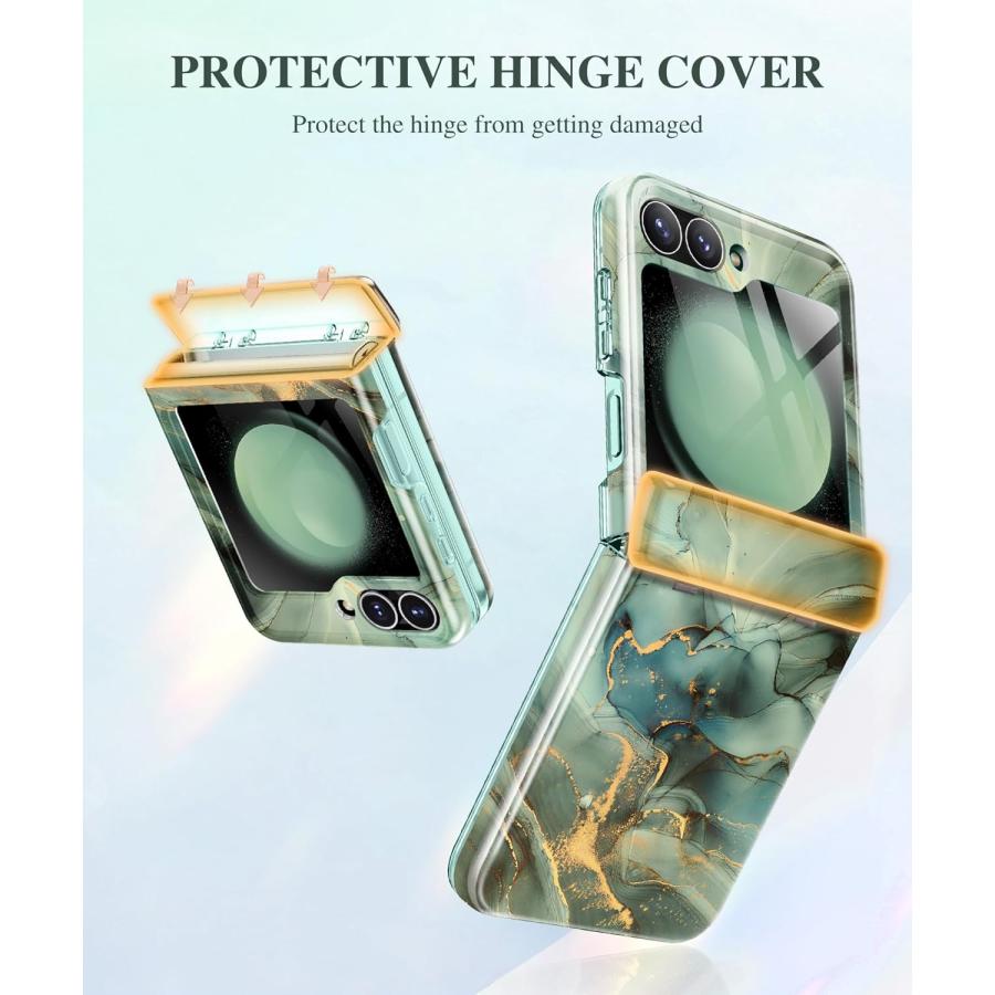 ギャラクシーGalaxy Z Flip6 ケース TPU マーブル スリム シンプル