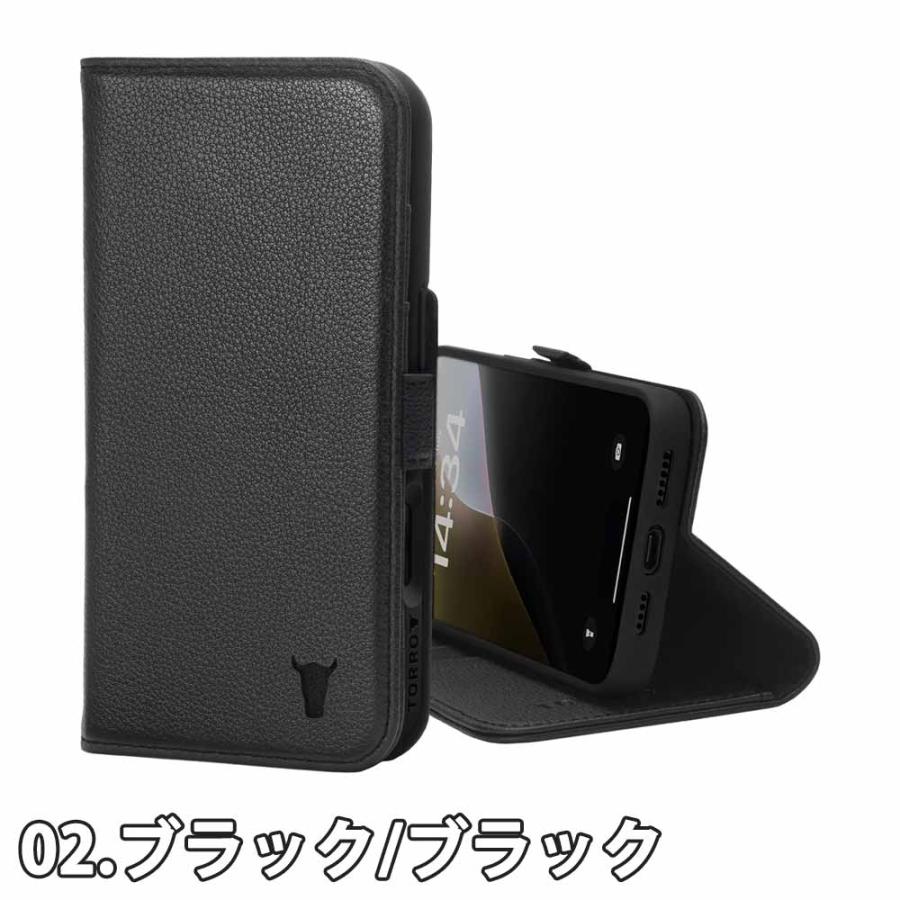 TORROトロ レザー 牛革 MagSafe対応 手帳型 フリップケース カード収納