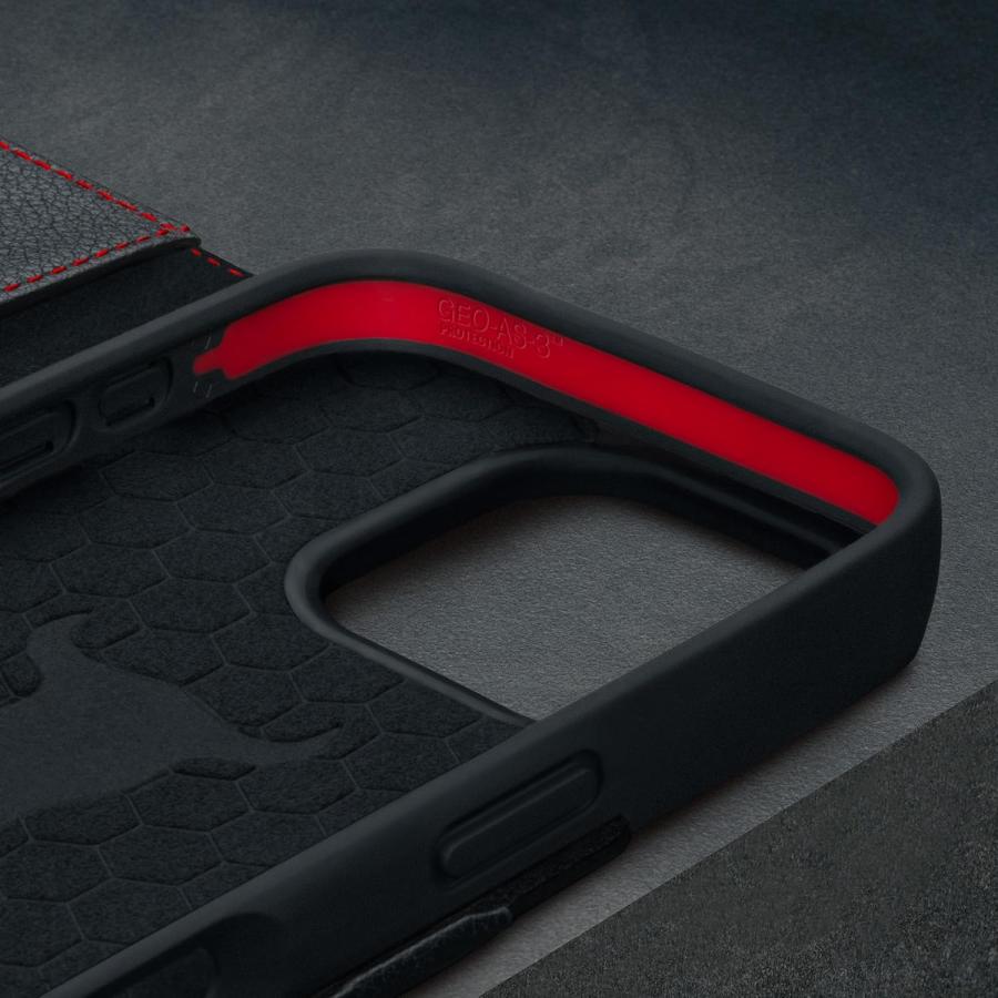 TORROトロ レザー 牛革 MagSafe対応 手帳型 フリップケース カード収納