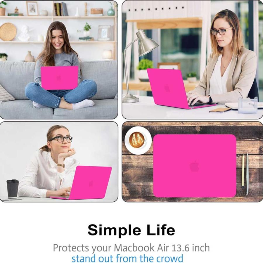 MacBook Air 13.6 インチ カバー 全7色 PC キーボードカバー シェル