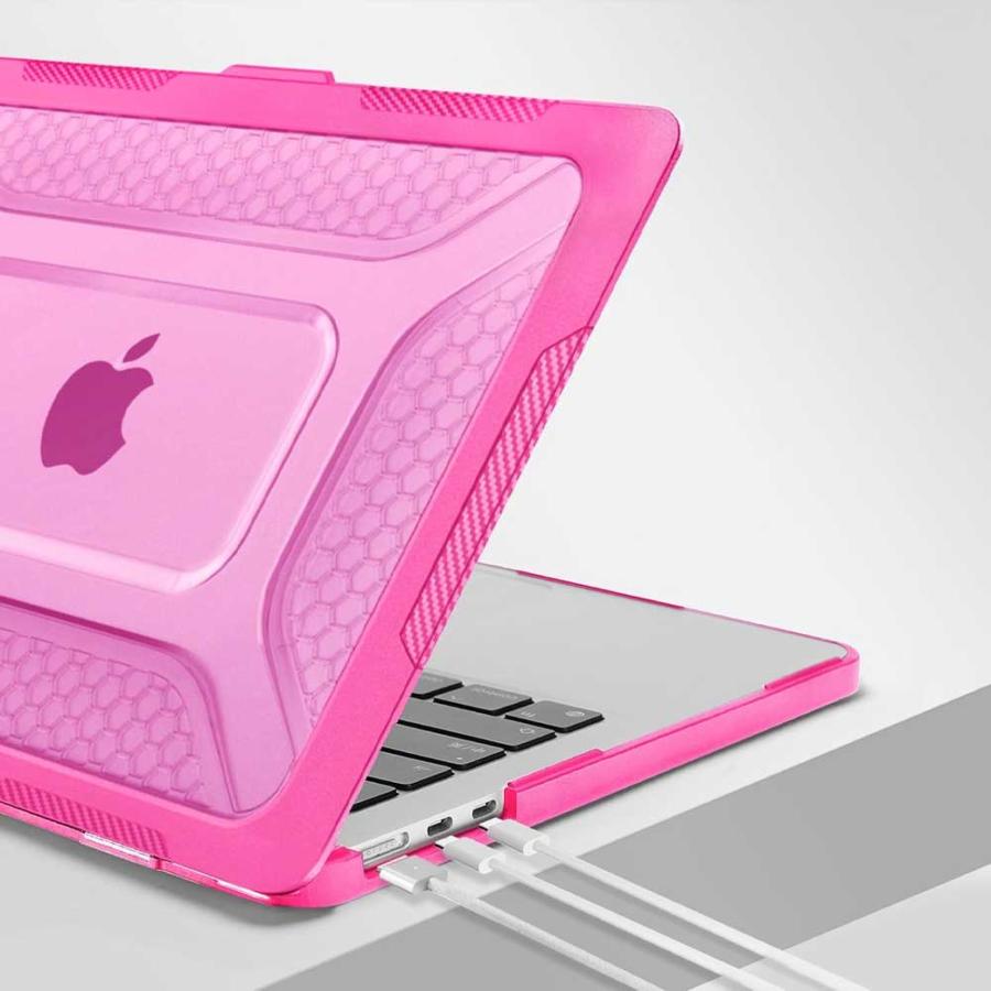 MacBook Air 13.6 インチ カバー 全6色 TPU PC ハード ハニカム構造