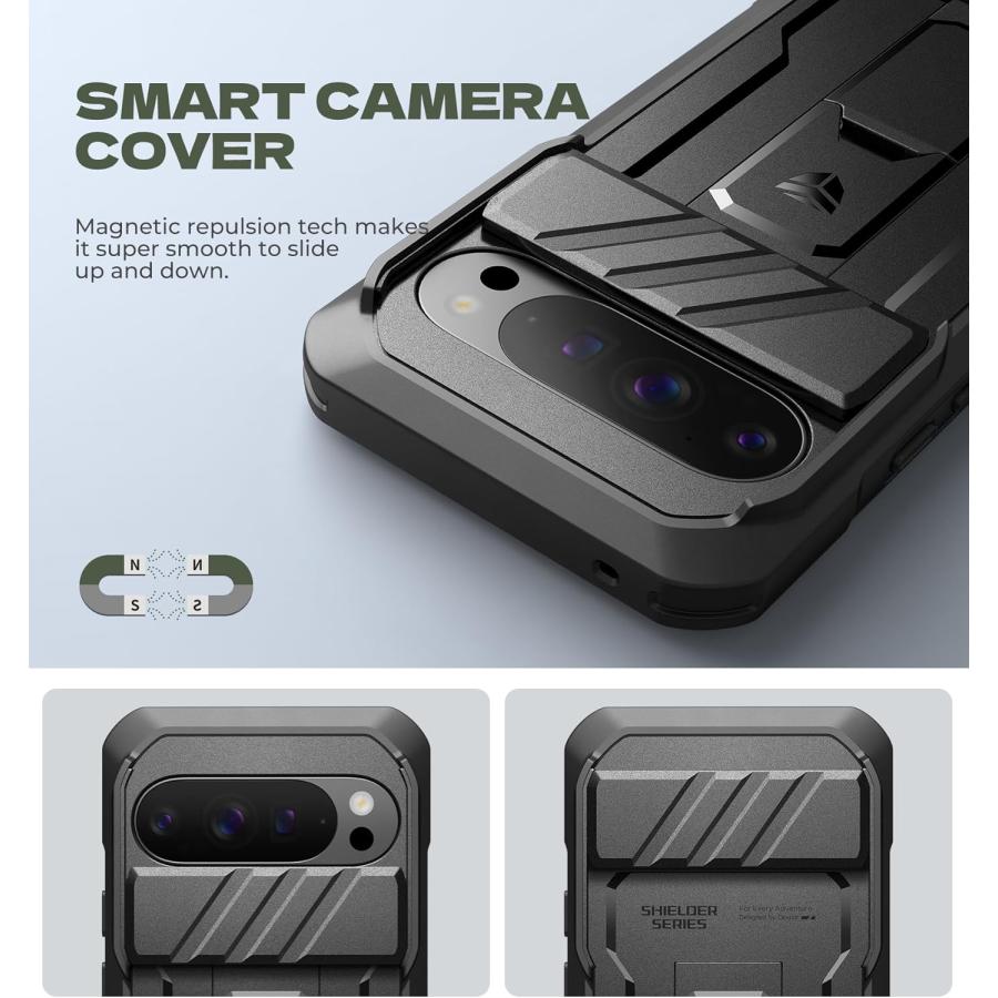 グーグル ピクセル 背面ケース TPU 頑丈 レンズ保護 スタンド機能