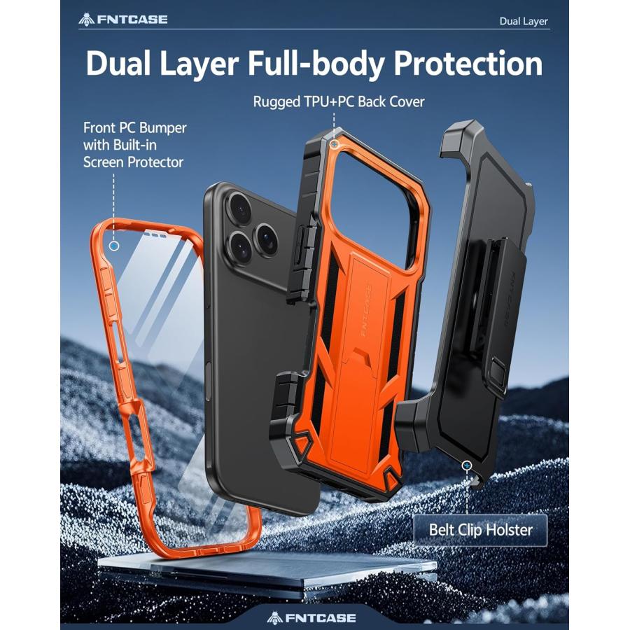 iPhone フルカバー 全面保護 MagSafe マグセーフ ラギッド ミリタリー