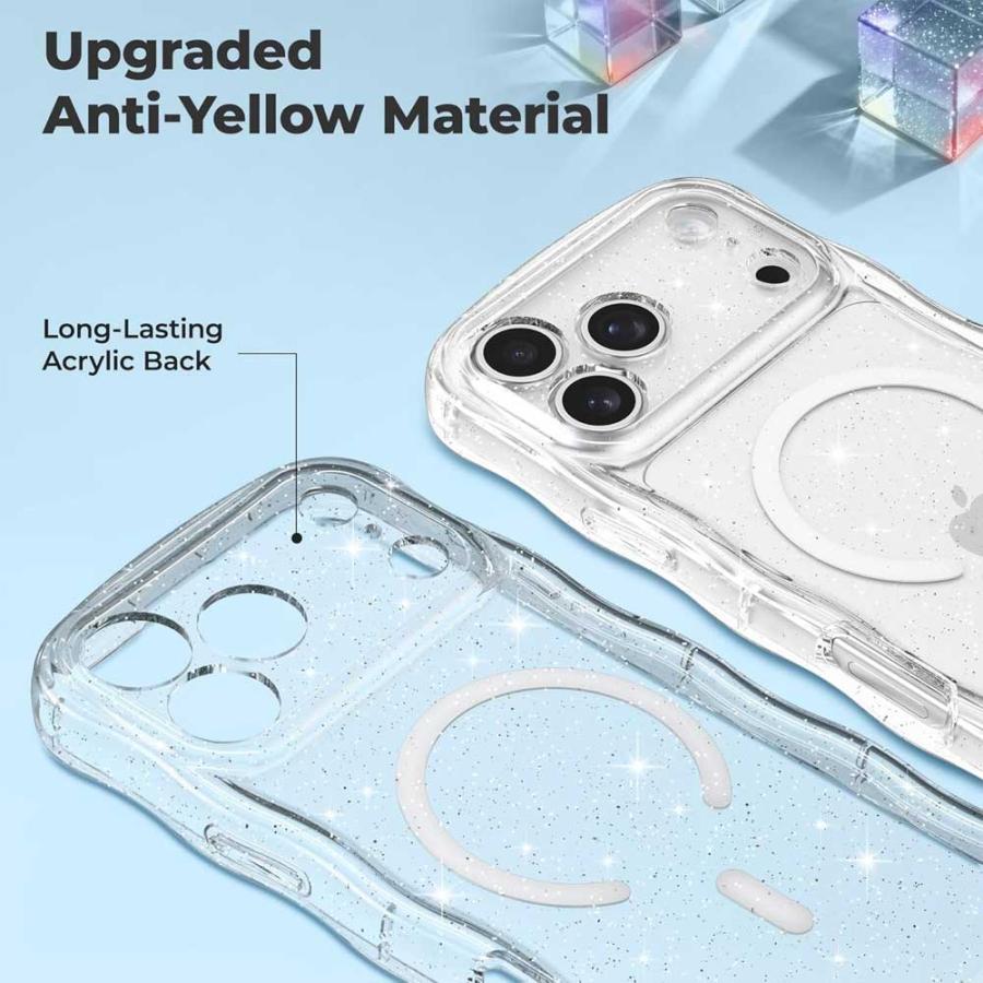 iPhone PC グリッター Magsafe マグセーフ対応 キラキラ ウェーブ