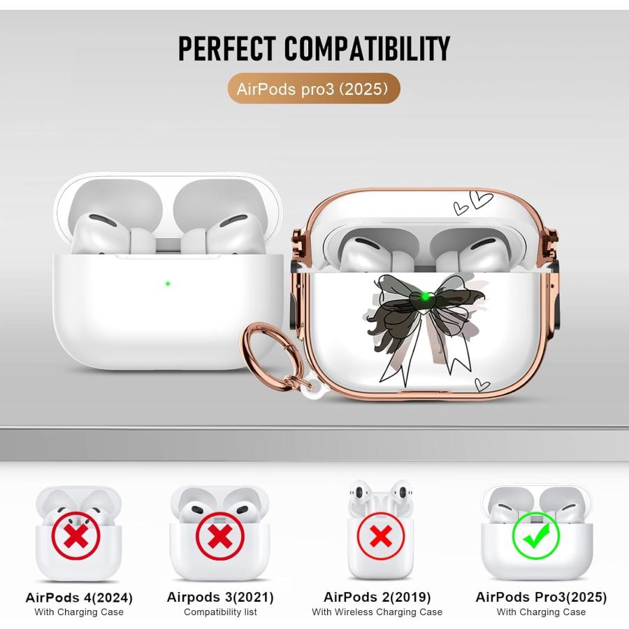 AirPods Pro3 ケース シリコン キーホルダー リング ワイヤレス充電