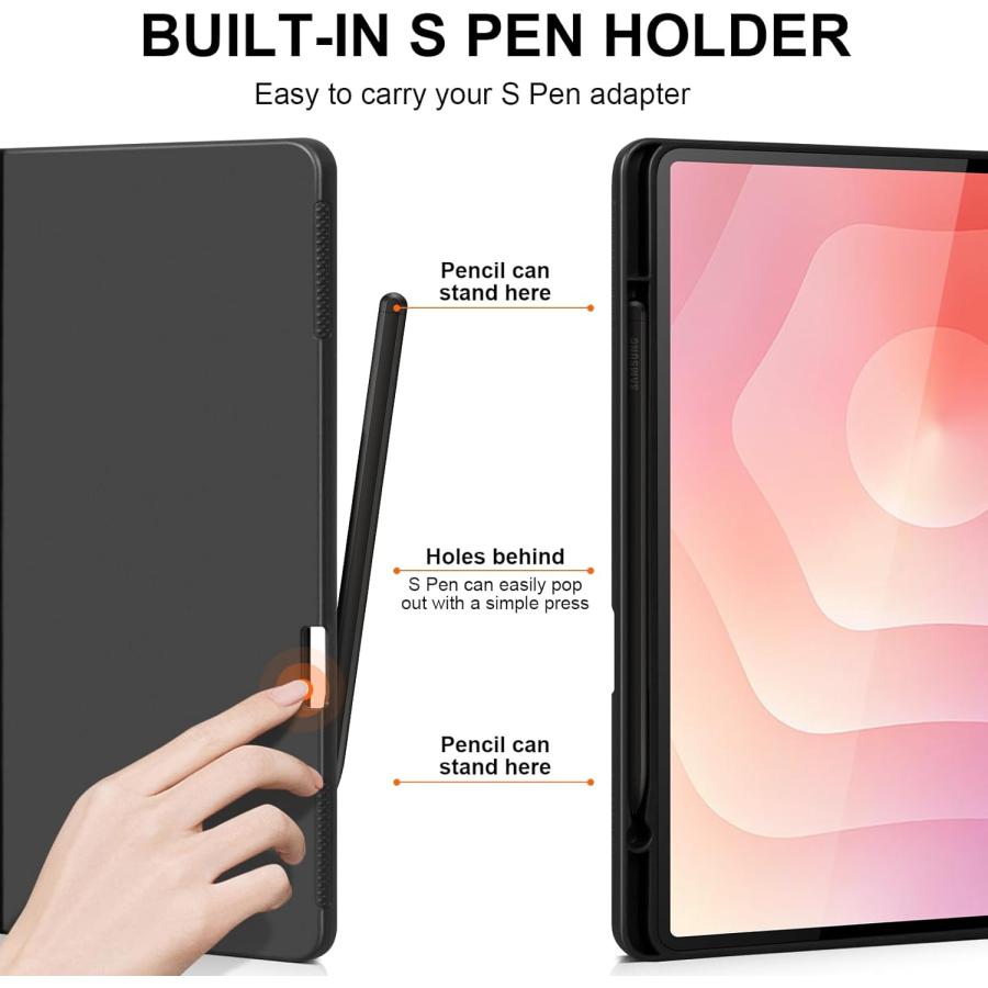 ギャラクシー タブレット レザー マグネット スタンド機能 ペン収納