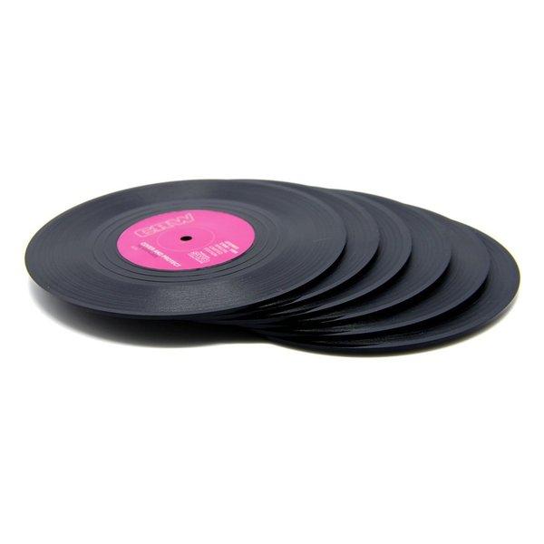 即納 アナログ レコード盤 滑りにくい コースター 6枚 セット LP
