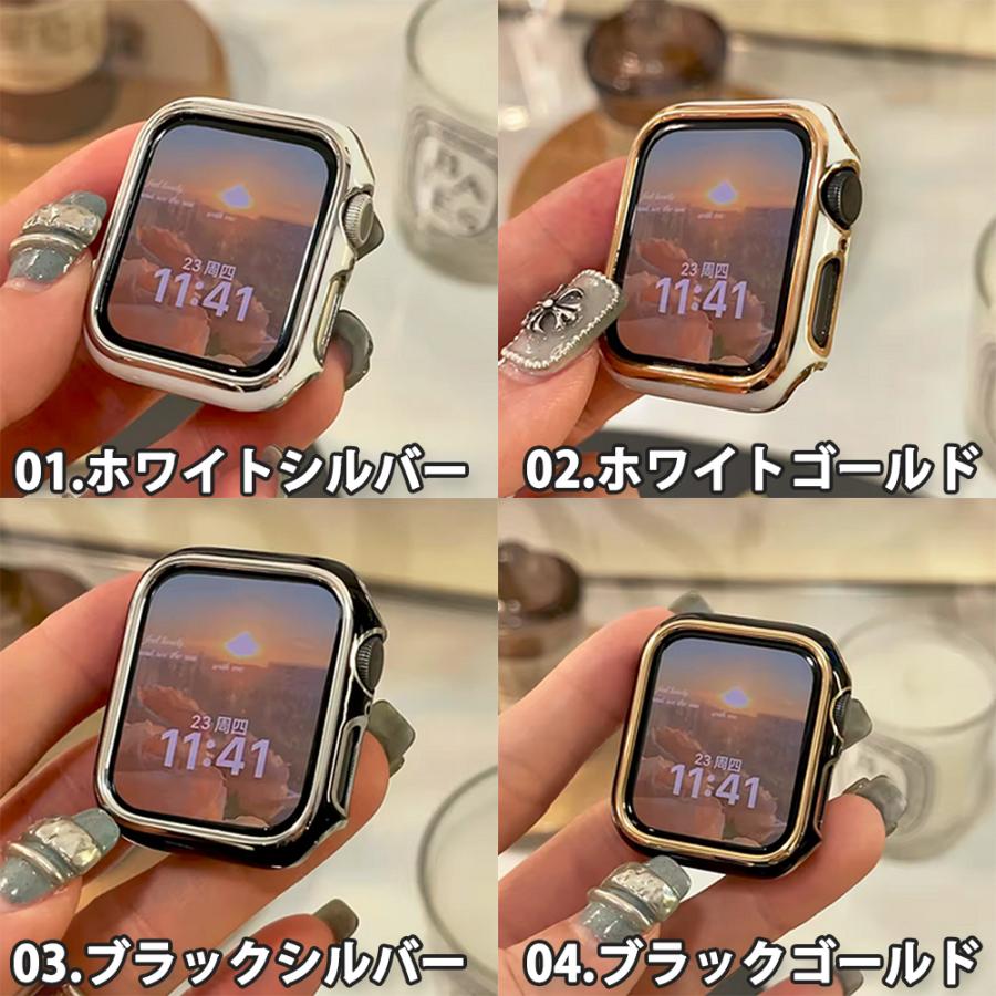 Apple Watch アップルウォッチ 保護 カバー メタルフレーム ハード