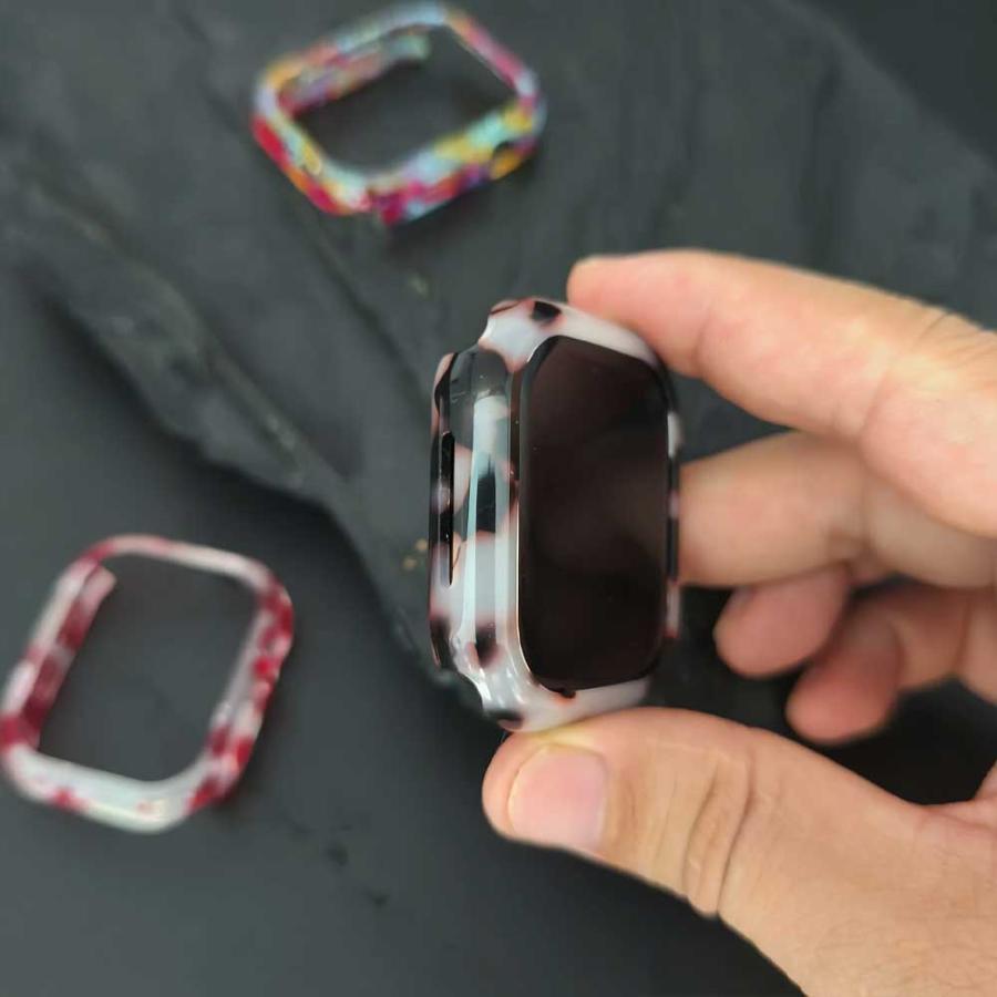 アップルウォッチ 画面保護 カバー カラフル マーブル 全18色 Apple