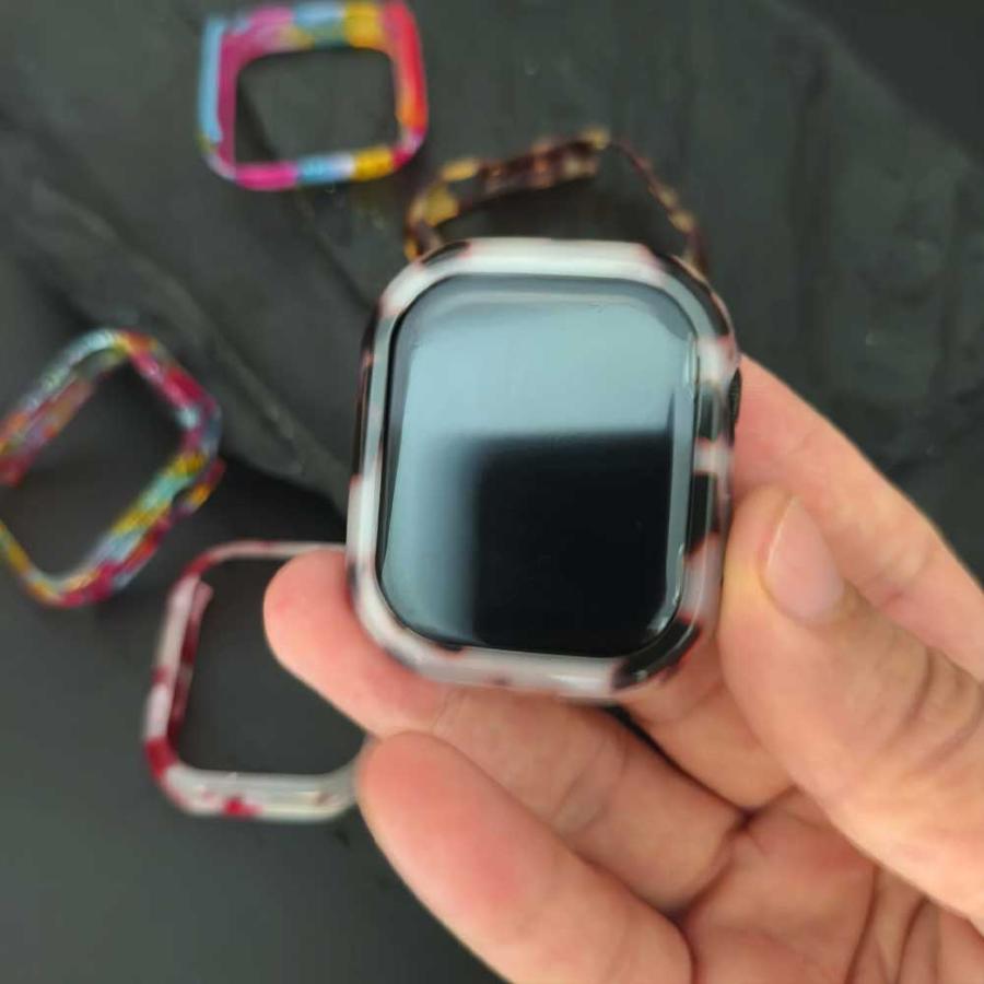 アップルウォッチ 画面保護 カバー カラフル マーブル 全18色 Apple