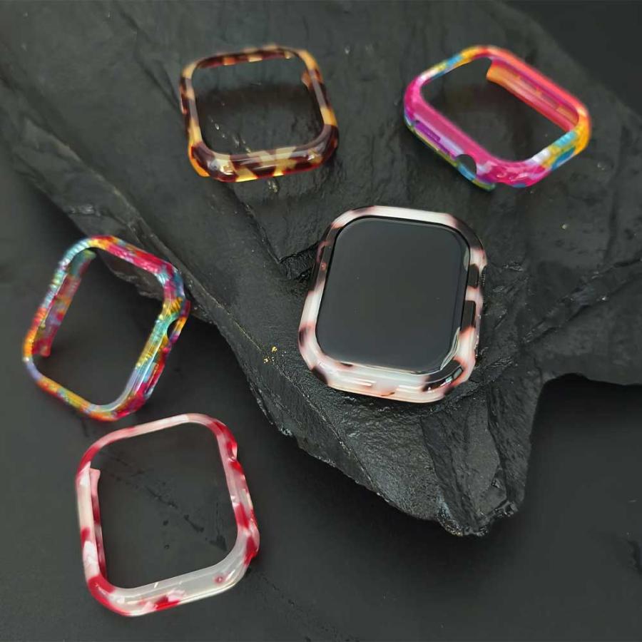アップルウォッチ 画面保護 カバー カラフル マーブル 全18色 Apple