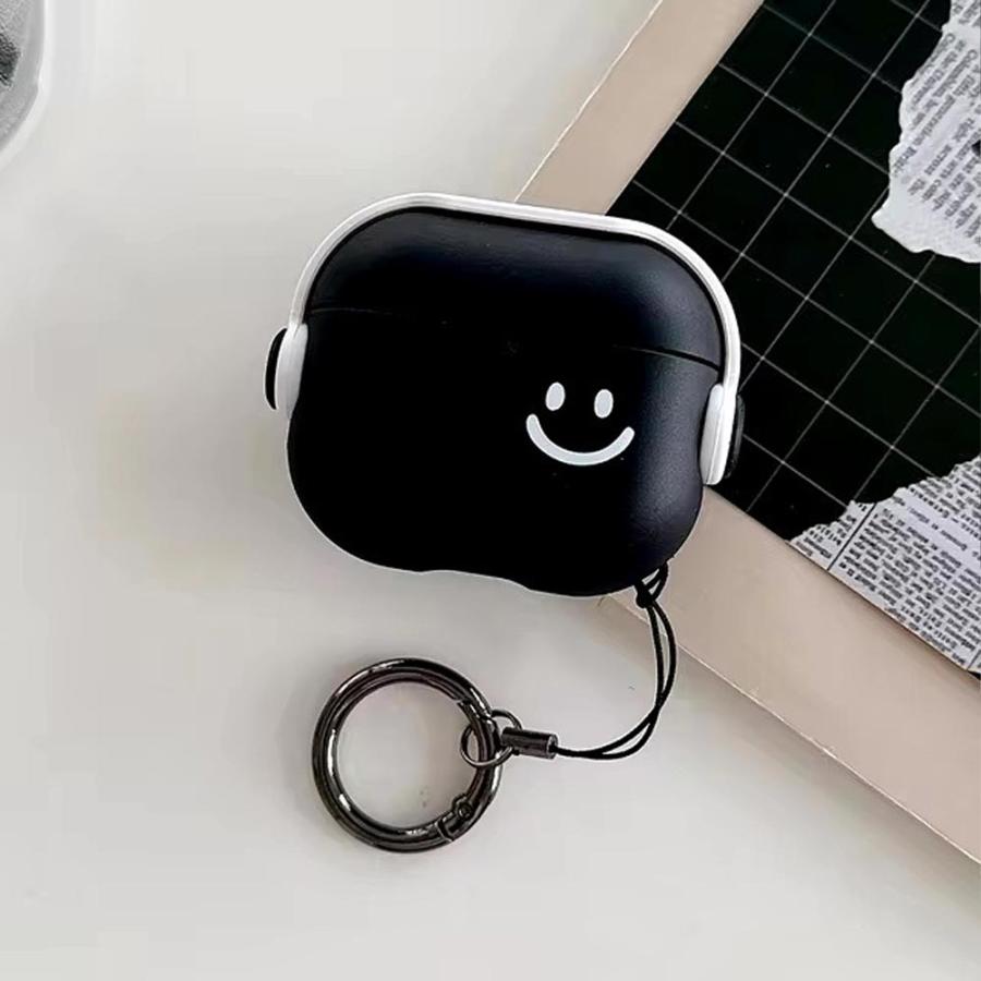 【未使用品】DSQUARED2 AirPods Pro ケース シリコン 黒 にゃんこ大戦争 AirPods Pro(第2世代)/AirPods Pro 対応 シリコン