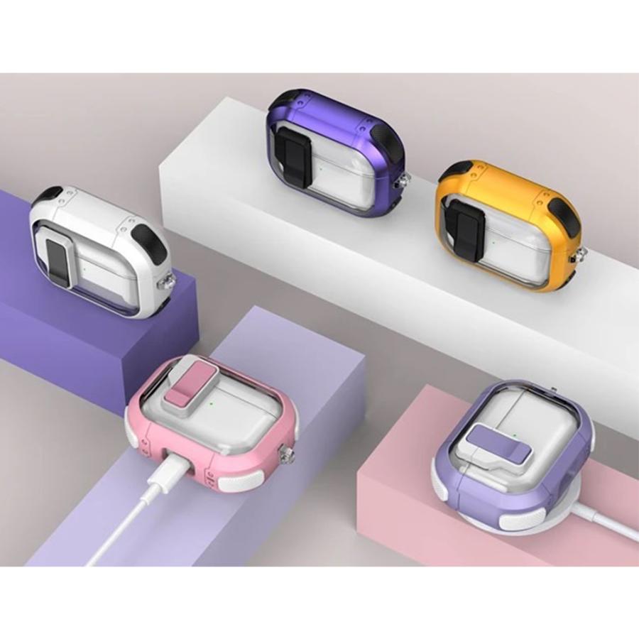 AirPods ケース ロック付き 透明 ポップ カバー 1 / 2 3 Pro