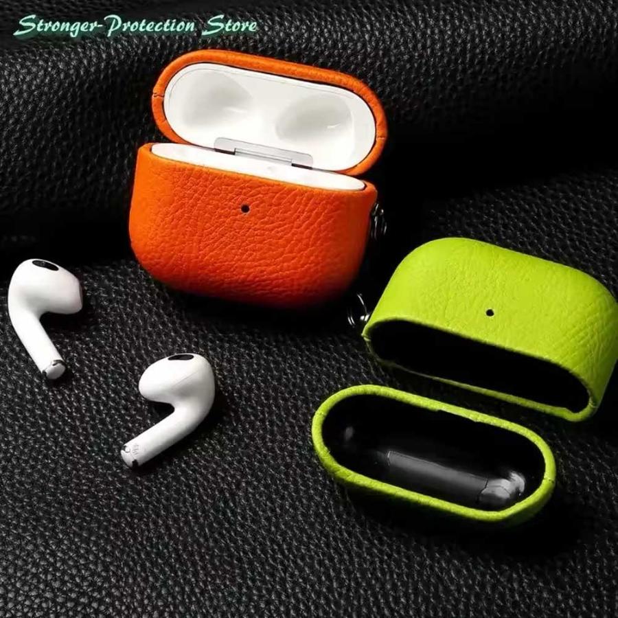 AirPods 1/2/3/4 Pro 1/2/3 エアーポッズ プロ レザー 牛革 バックル