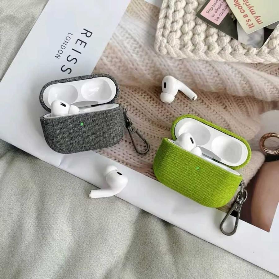 AirPods 1/2/3/4 Pro 1/2/3 エアーポッズ プロ ファブリック PC 耐衝撃