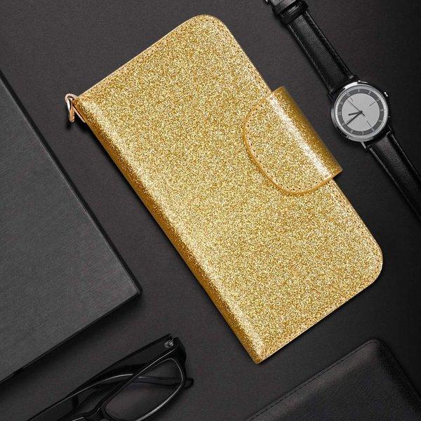 iPhone 11/11Pro/11ProMax ケース 手帳型 ストラップ付き/C ラメ