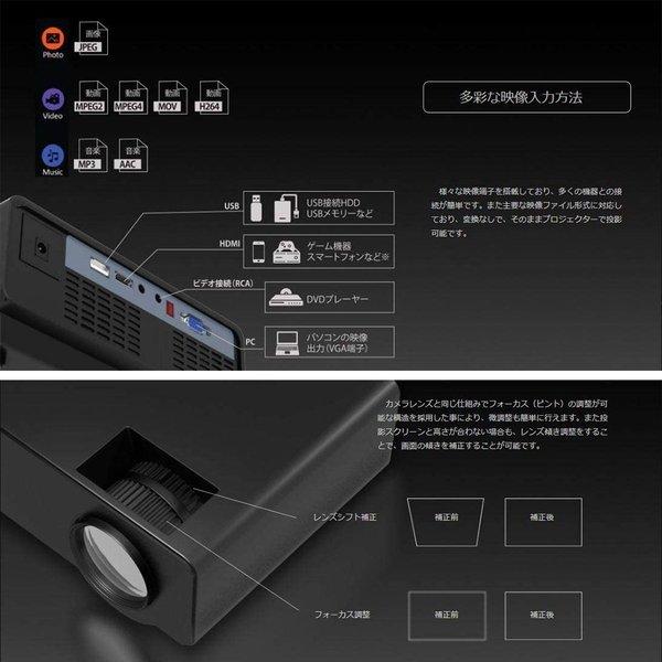 120インチ大画面 プロジェクター ホームプロジェクター 内蔵スピーカー