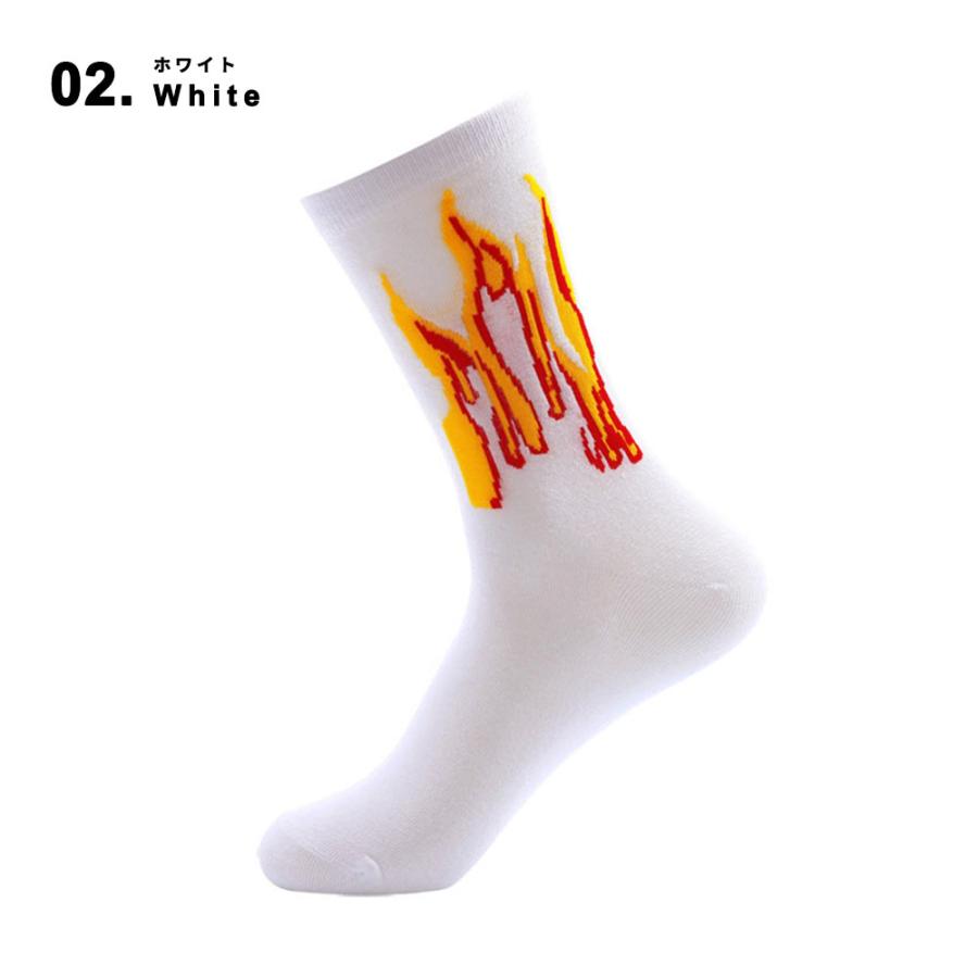 メンズ　ソックス 靴下 　2足 ファイヤー メンズ　ストリート【新品】 即納 ファイヤー フレイム ソックス メンズ 靴下 クルーソックス