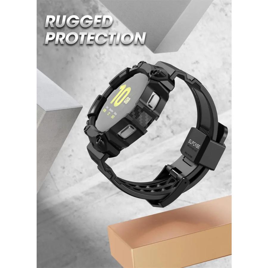 ギャラクシー ウォッチ バンド Galaxy Watch Ultra/6/6Classic/5/5Pro/4/4Classic 44mm/45mm/46mm/47mm カーボン 一体型 ブラック ラギッド おしゃれの画像