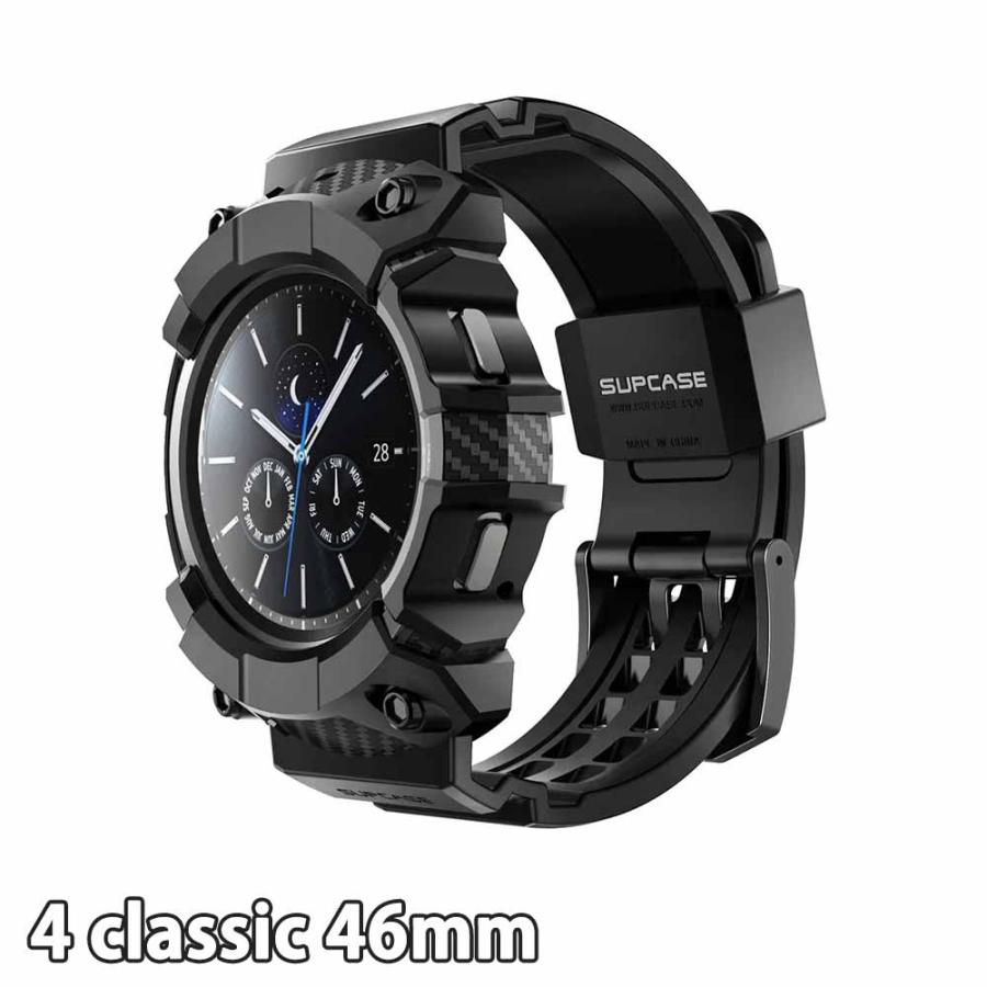 ギャラクシー ウォッチ バンド Galaxy Watch Ultra/6/6Classic/5/5Pro/4/4Classic 44mm/45mm/46mm/47mm カーボン 一体型 ブラック ラギッド おしゃれの画像