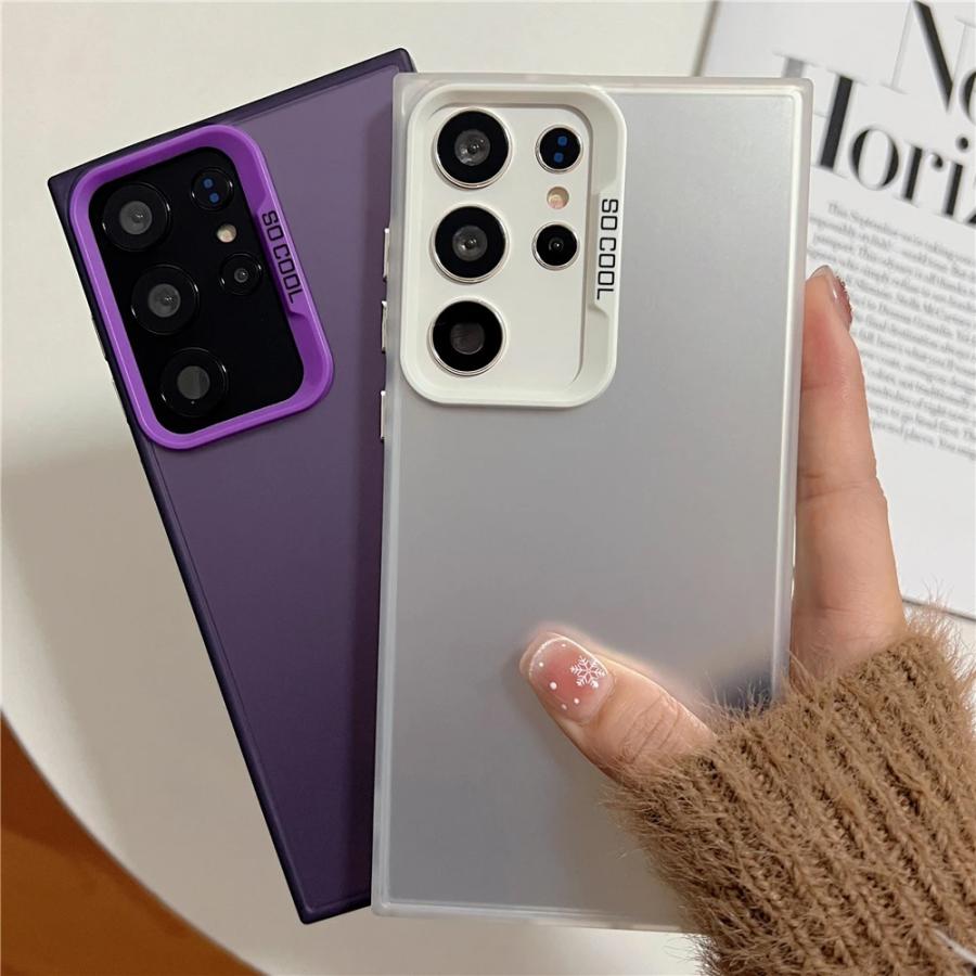 ギャラクシー Galaxy レーザー オーロラ マット スリム ケース 全6色