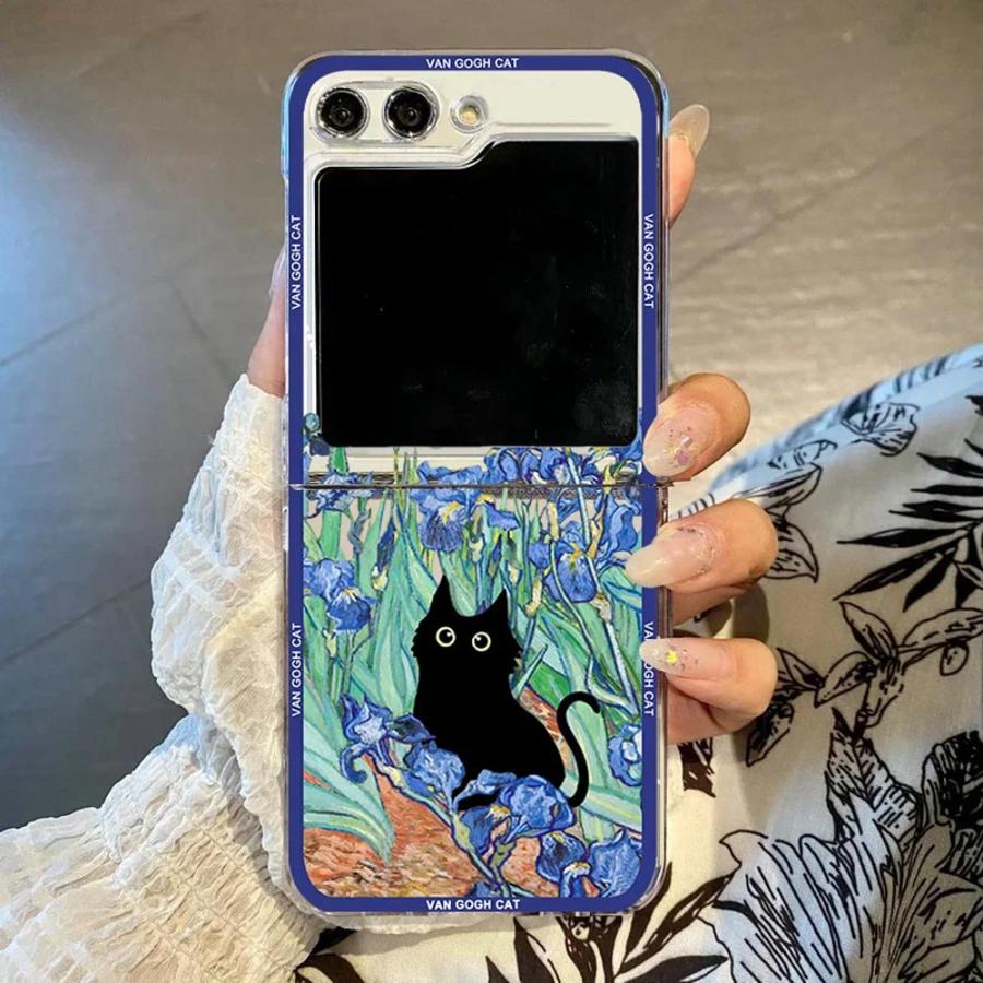 ギャラクシーGalaxy Z Flip6 / Flip5 Flip4 ケース PC 猫 キャット