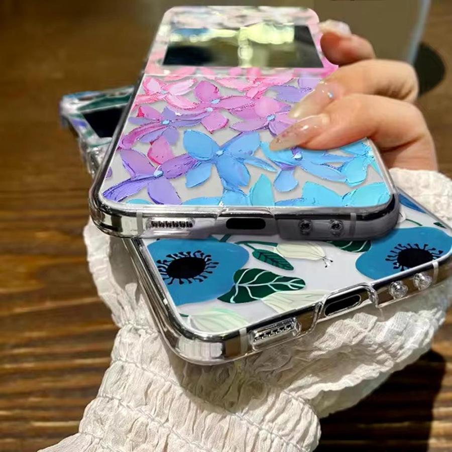 ギャラクシーGalaxy Z Flip7 / Flip6 Flip5 Flip4 ケース PC ハード 花