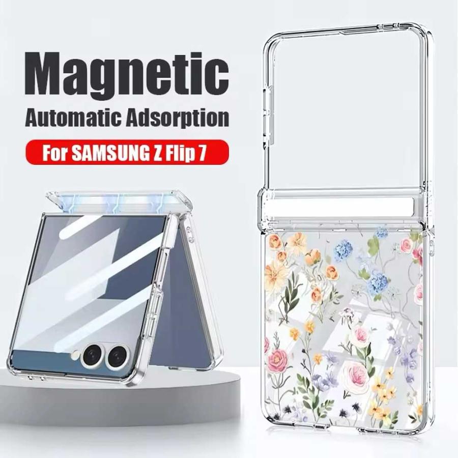 ギャラクシー Galaxy Z Flip7 / Flip6 PC ヒンジ保護 クリア 透明