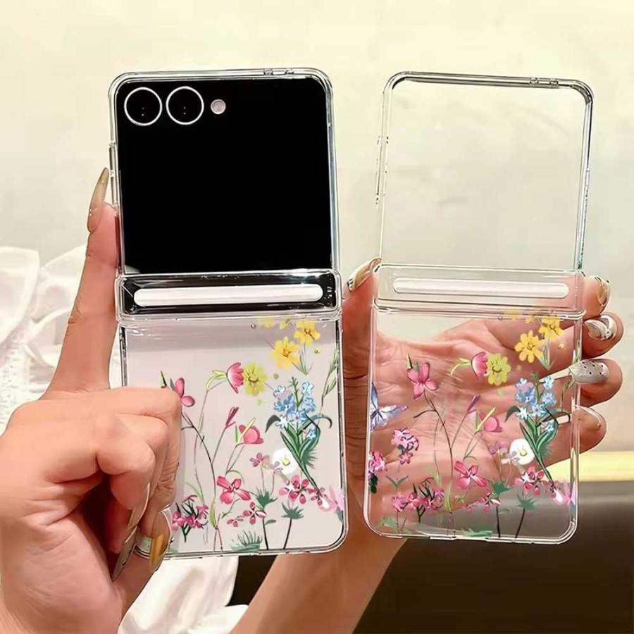 ギャラクシー Galaxy Z Flip7 / Flip6 PC ヒンジ保護 クリア 透明