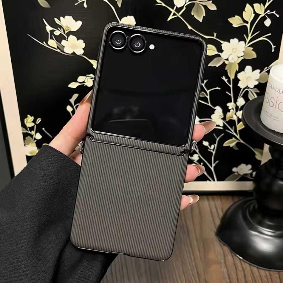 ギャラクシー ギャラクシー Galaxy Z Flip7 / Flip6 PC 縦模様 耐衝撃 シンプル ワン