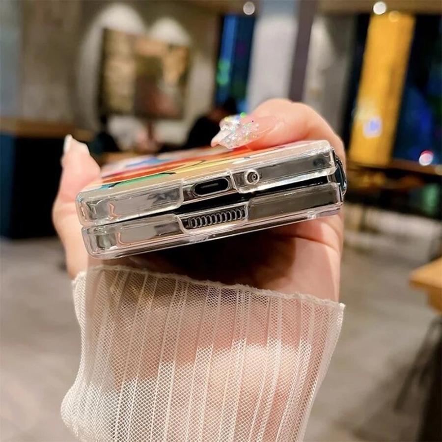 ギャラクシー Galaxy Z Fold6 / Fold5 Fold4 TPU カラフル 花柄