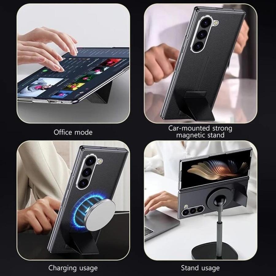 【ソラ】バジュラズブラック　ネクラギャラクシー　まとめ買い ギャラクシー Galaxy Z Fold6 / Fold5 Fold4 レザー 磁気リスト