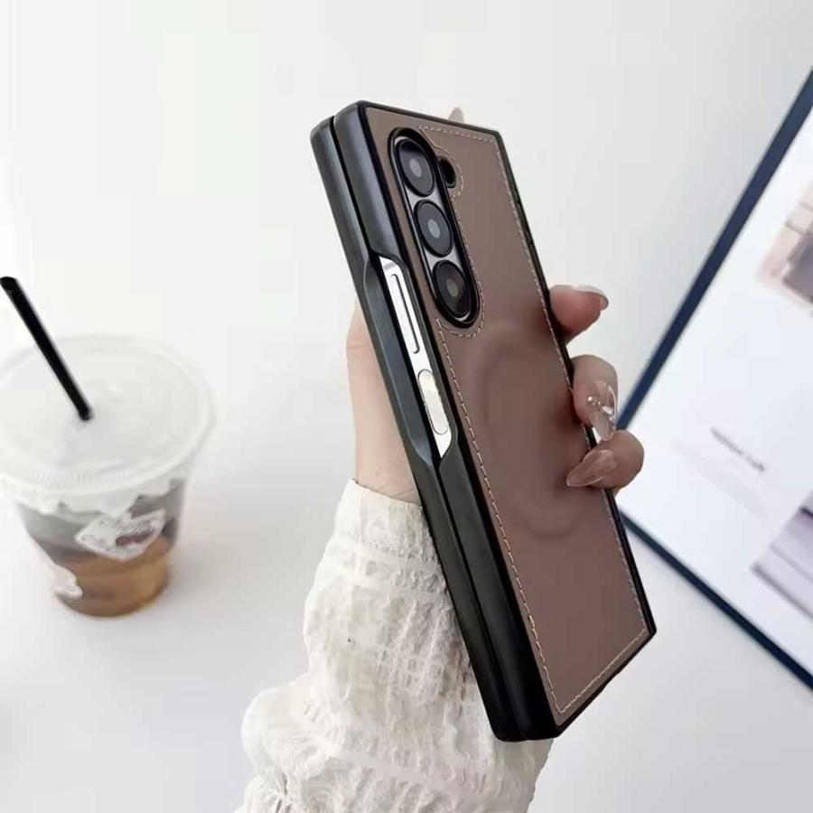 ギャラクシー Galaxy Z Fold7 / Fold6 /Fold5 ヒンジ保護 MagSafe PU