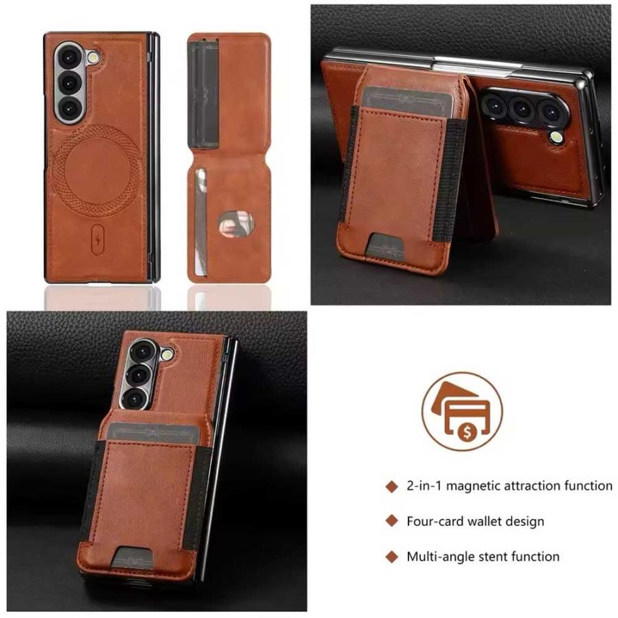 ギャラクシー Galaxy Z Fold7 / Fold6 /Fold5 カード収納 PUレザー