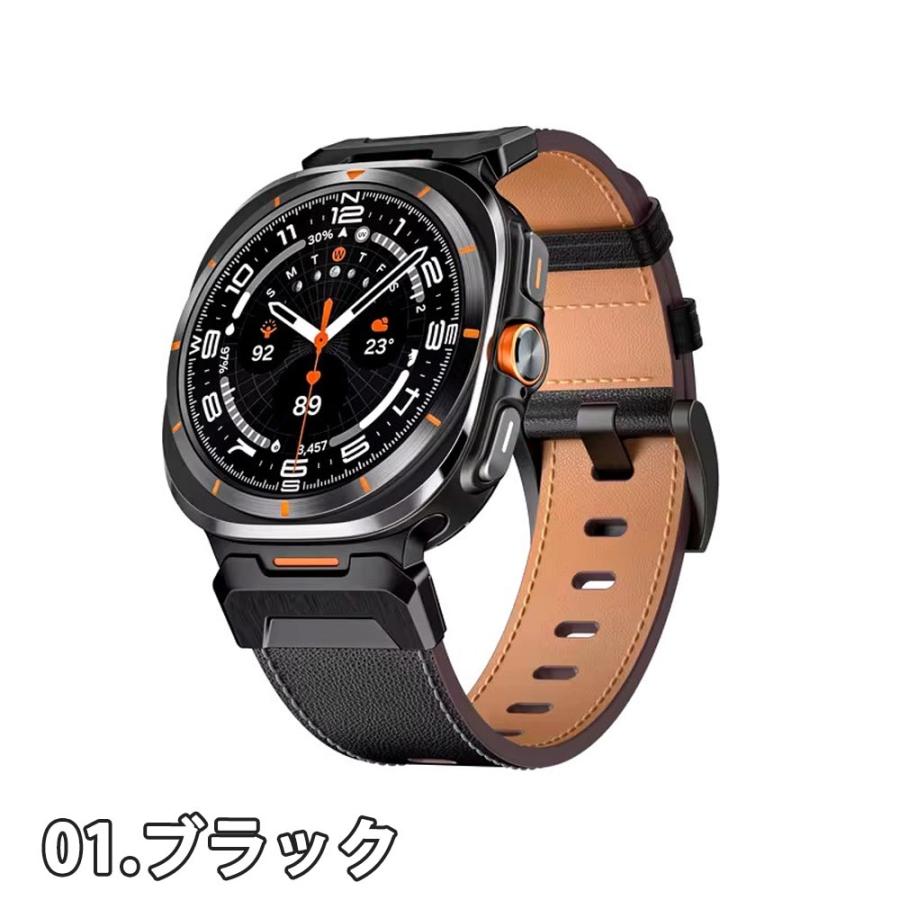 ギャラクシー ウォッチ バンド Galaxy Watch Ultra 47mm 2024 PUレザー