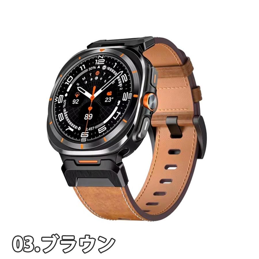 ギャラクシー ウォッチ バンド Galaxy Watch Ultra 47mm 2024 PUレザー