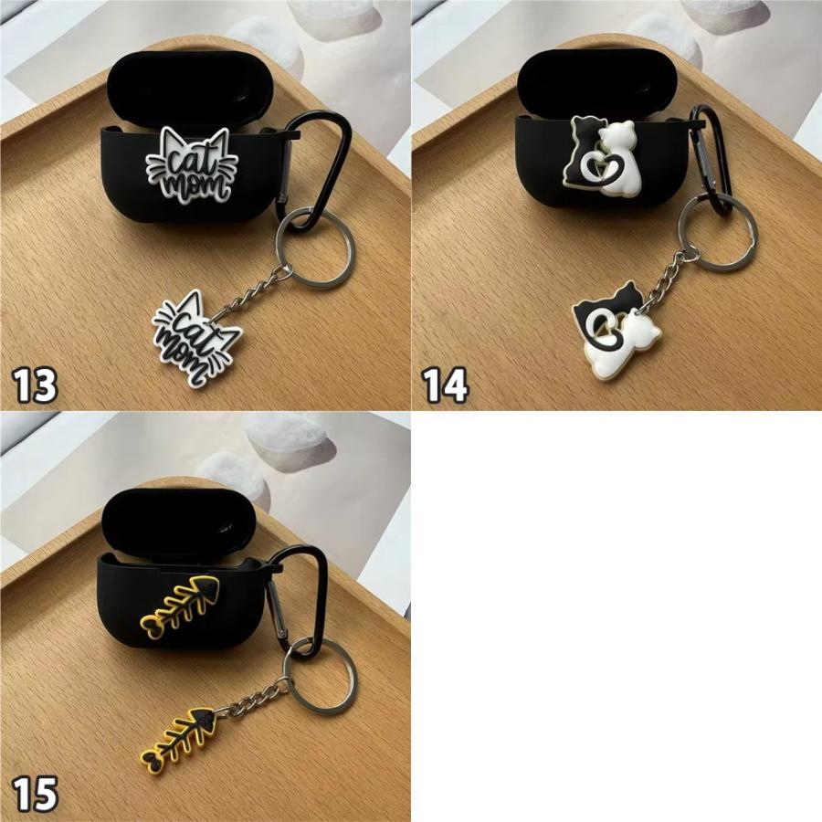 Galaxy ギャラクシー バッズ シリコン フック キーホルダー ねこ