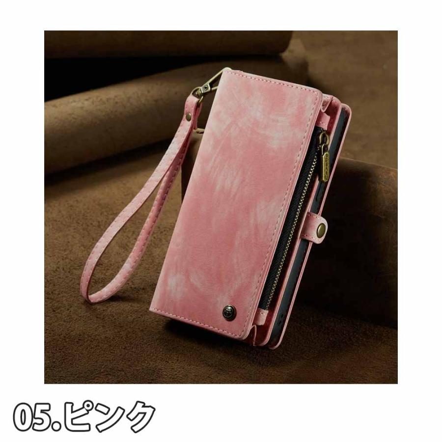 ギャラクシー Galaxy PUレザー 財布 ウォレット カード収納 ジッパー